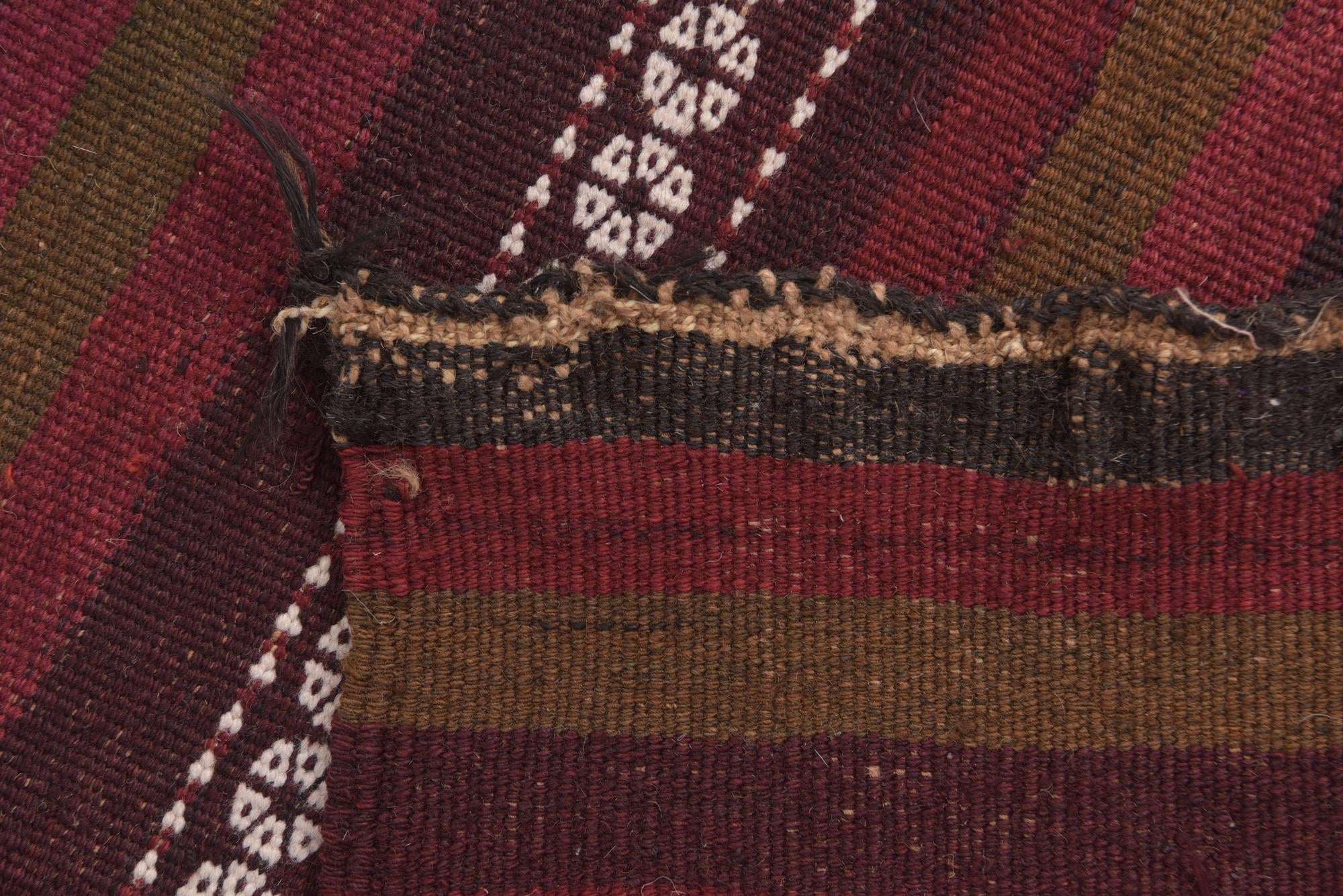 3' 9 x 10' 2 Hand Woven Kilim Fars Wool Runner Rug