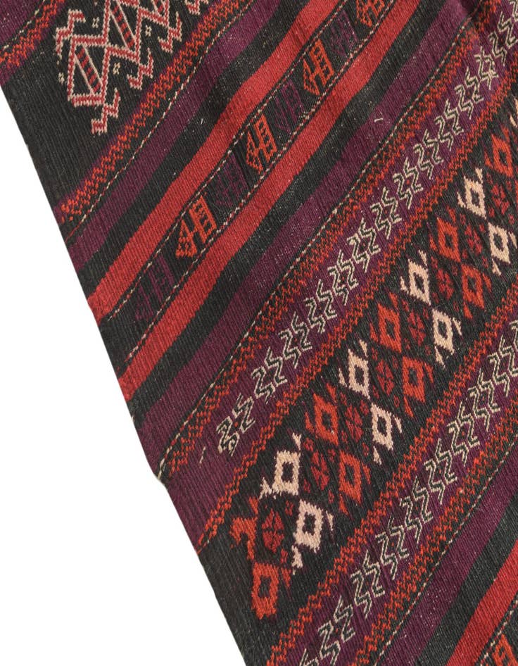 Detail image of 3' 10 x 10' 1  Hand Woven Kilim Fars Wool Runner Rug