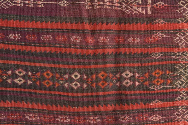 4' 1 x 13' 1 Hand Woven Kilim Fars Wool Runner Rug