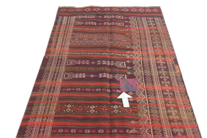 4' 1 x 13' 1 Hand Woven Kilim Fars Wool Runner Rug