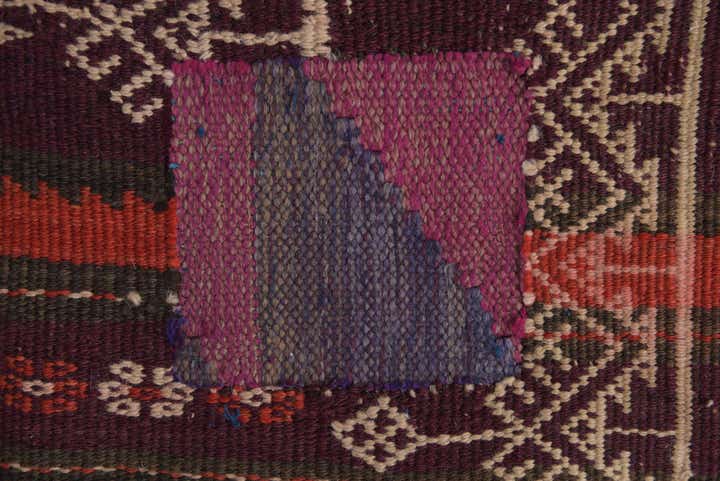 4' 1 x 13' 1 Hand Woven Kilim Fars Wool Runner Rug