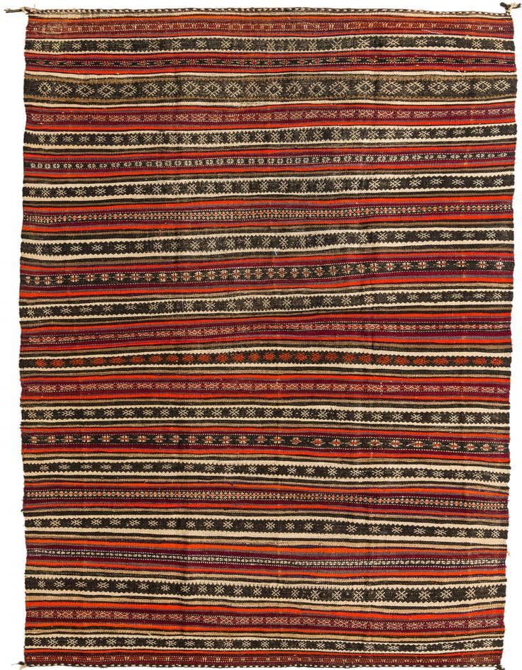 Detail image of 5' x 11' 4 Hand Woven Kilim Fars Wool Runner Rug
