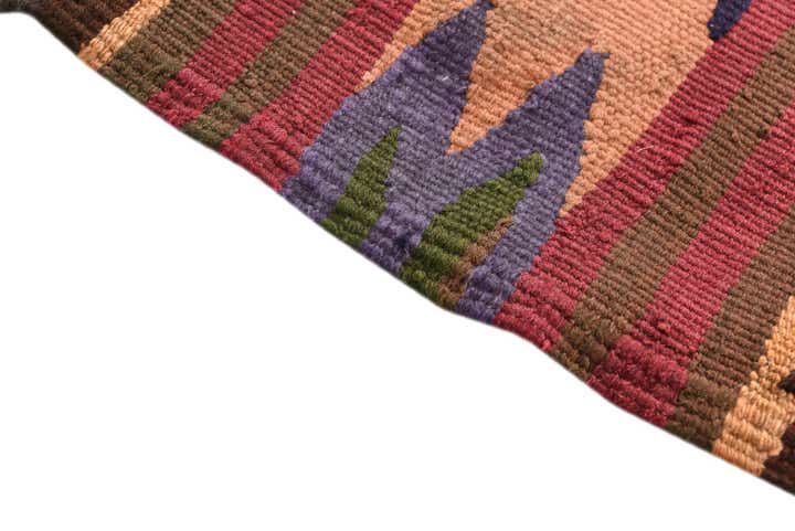4' 3 x 10' 7 Hand Woven Kilim Fars Wool Runner Rug