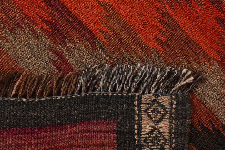 4' 5 x 10' 8 Hand Woven Kilim Fars Wool Runner Rug