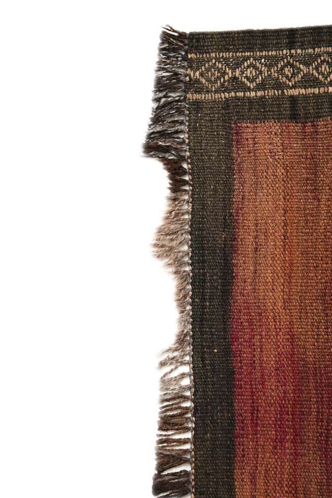 4' 5 x 10' 8 Hand Woven Kilim Fars Wool Runner Rug