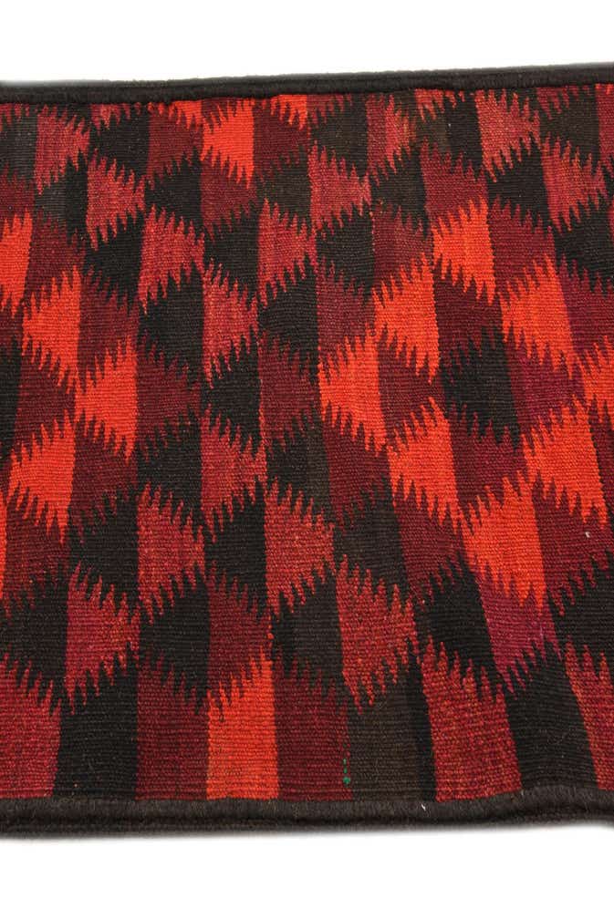 65cm x 425cm Hand Woven Kilim Fars Wool Runner Rug