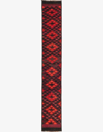 2' 2 x 14' Hand Woven Kilim Fars Wool Runner Rug