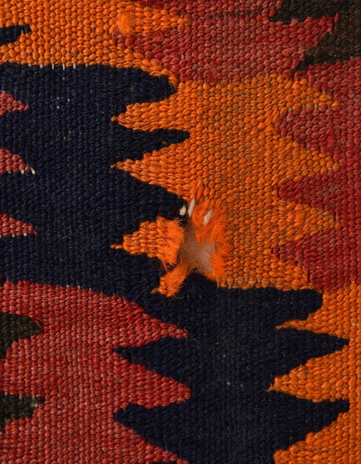Detail image of 3' 5 x 9' 1  Hand Woven Kilim Fars Wool Runner Rug