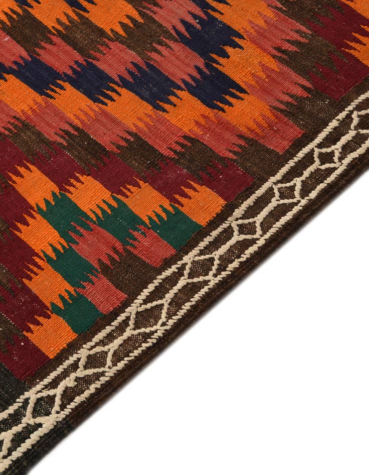 Detail image of 3' 5 x 9' 1  Hand Woven Kilim Fars Wool Runner Rug