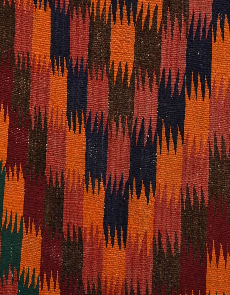 Detail image of 3' 5 x 9' 1  Hand Woven Kilim Fars Wool Runner Rug