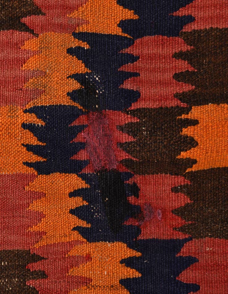 Detail image of 3' 5 x 9' 1  Hand Woven Kilim Fars Wool Runner Rug