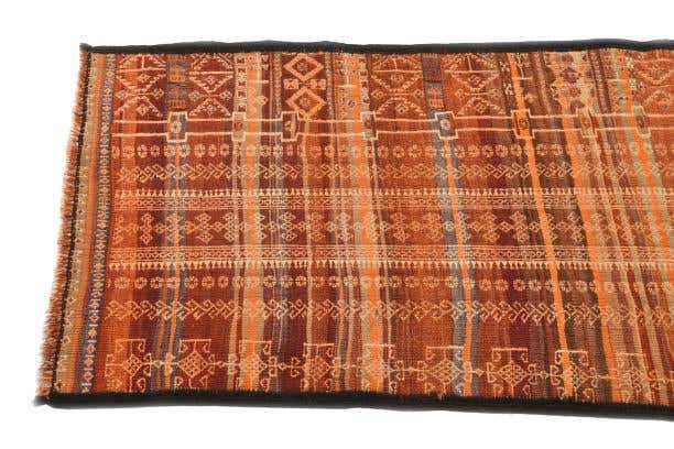 2' 2 x 10' 11 Hand Woven Kilim Fars Wool Runner Rug