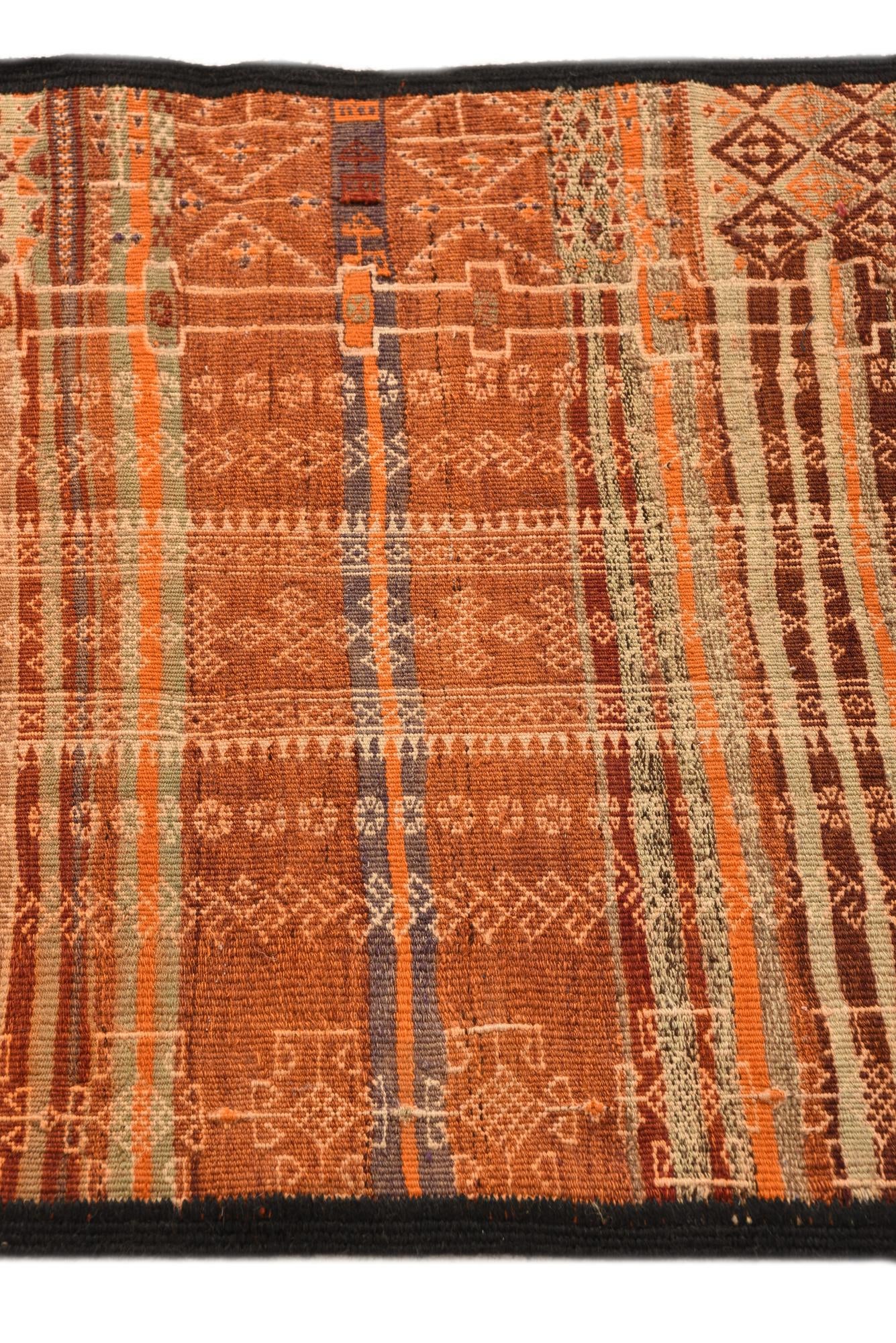 2' 2 x 10' 11 Hand Woven Kilim Fars Wool Runner Rug