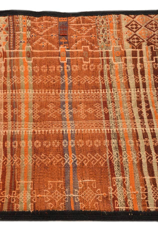 Detail image of 2' 2 x 10' 11 Hand Woven Kilim Fars Wool Runner Rug