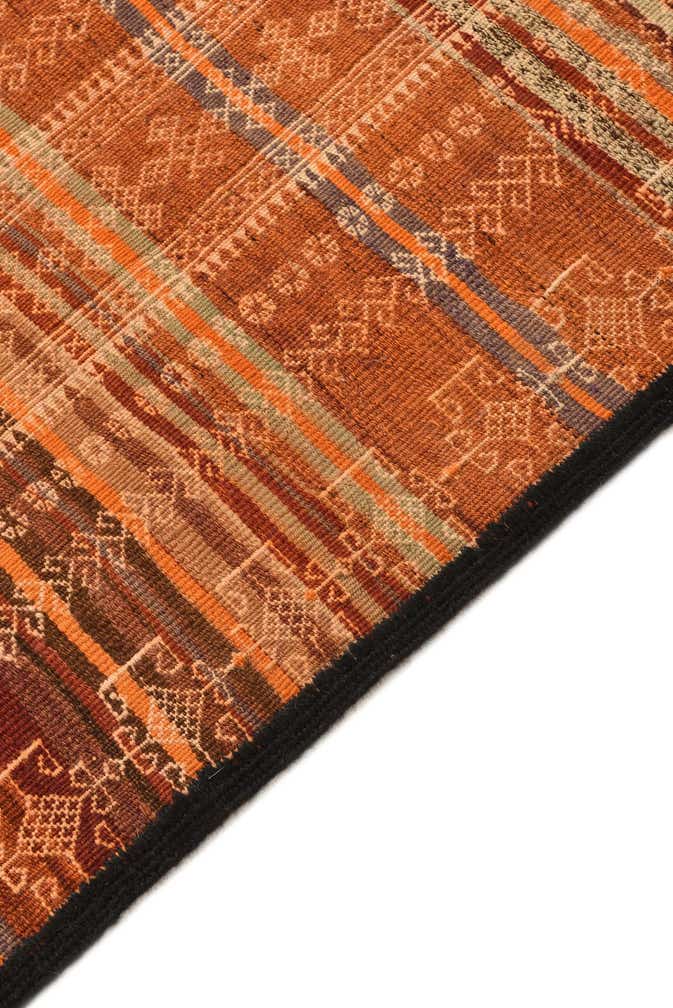 2' 2 x 10' 11 Hand Woven Kilim Fars Wool Runner Rug
