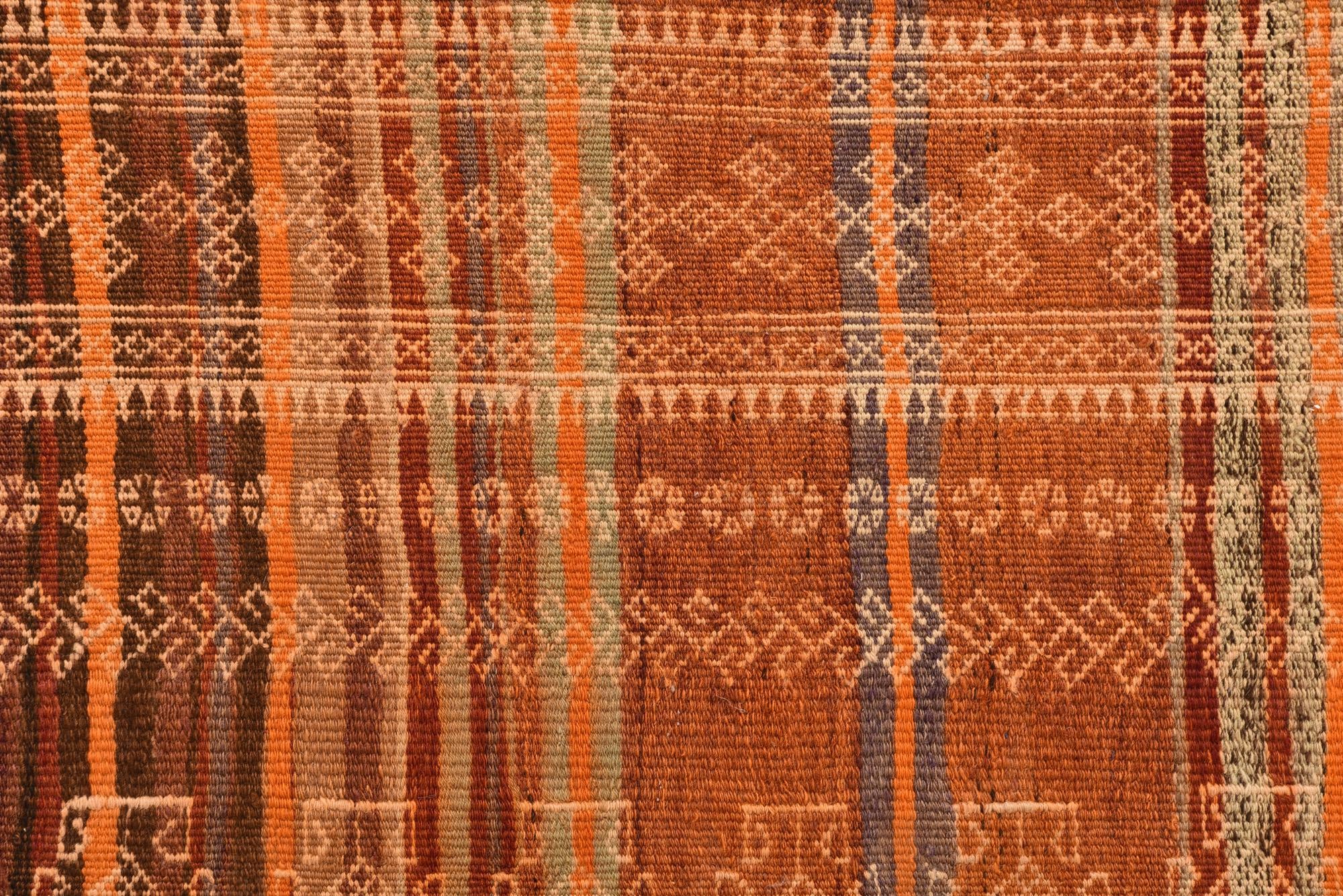 2' 2 x 10' 11 Hand Woven Kilim Fars Wool Runner Rug