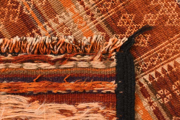 2' 2 x 10' 11 Hand Woven Kilim Fars Wool Runner Rug