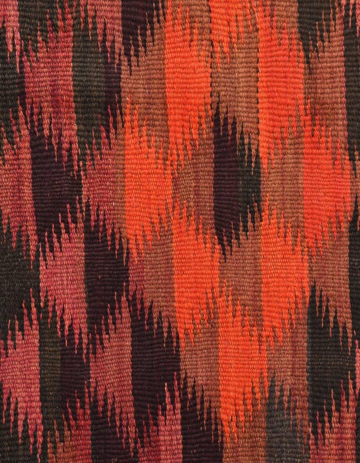 Detail image of 1' 11 x 14'  Hand Woven Kilim Fars Wool Runner Rug