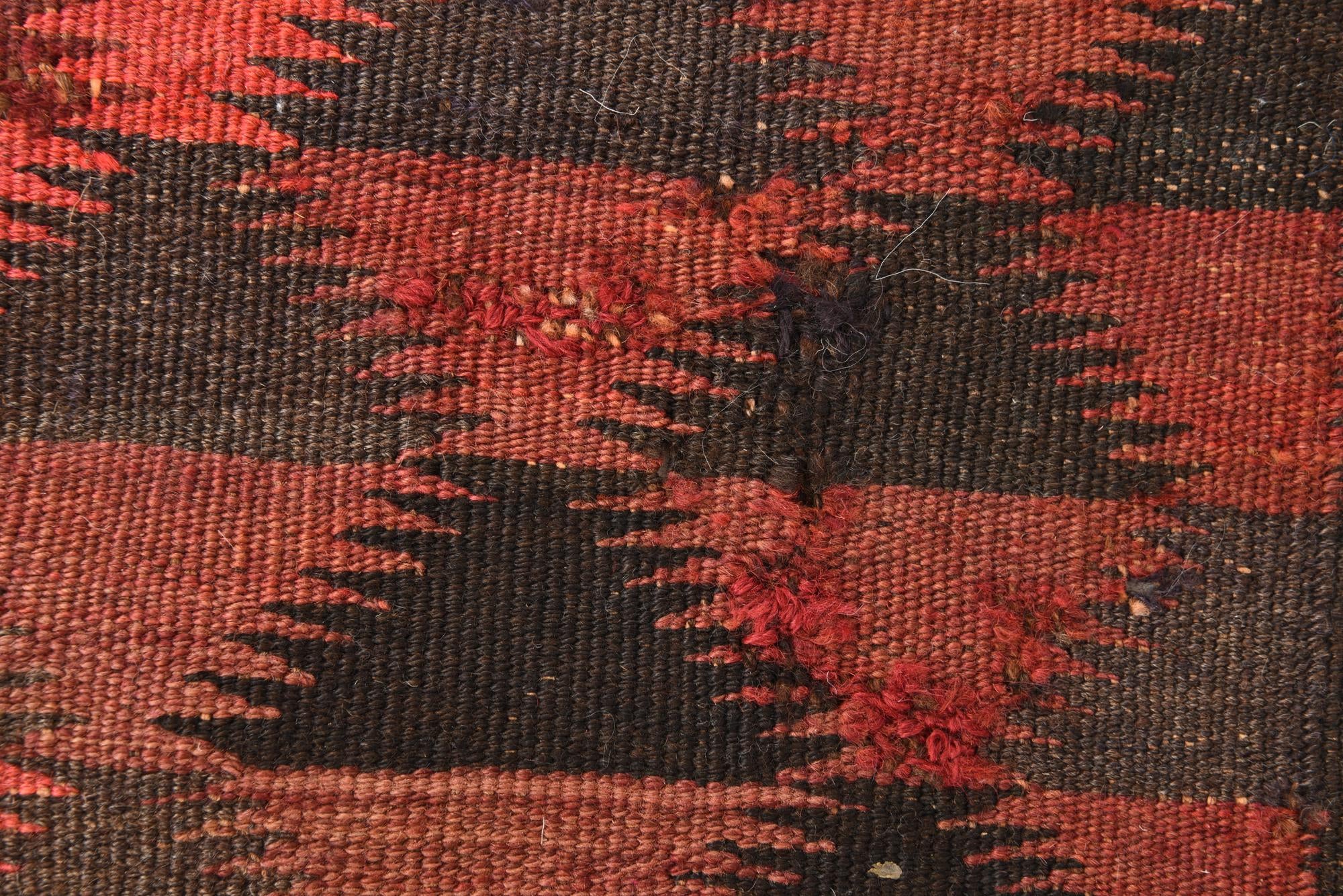 4' 7 x 10' Hand Woven Kilim Fars Wool Runner Rug