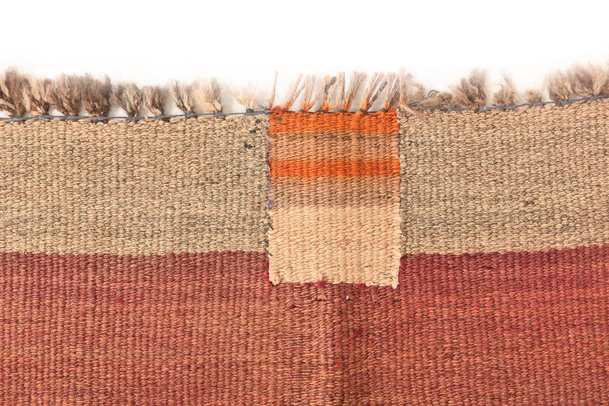 4' 6 x 11' 6 Hand Woven Kilim Fars Wool Runner Rug