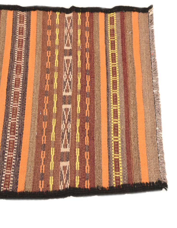 Detail image of 2' x 10' 1  Hand Woven Kilim Fars Wool Runner Rug