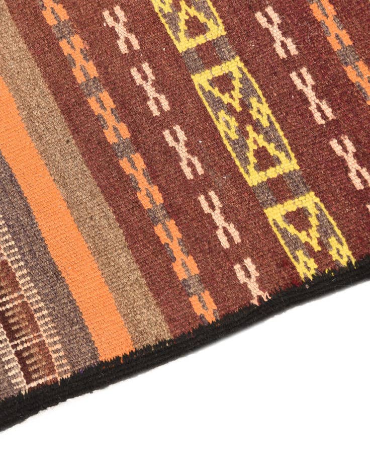 Detail image of 2' x 10' 1  Hand Woven Kilim Fars Wool Runner Rug