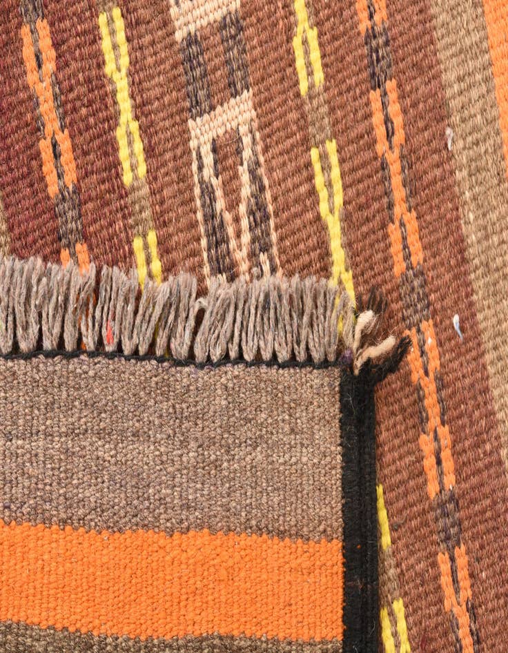 Detail image of 2' x 10' 1  Hand Woven Kilim Fars Wool Runner Rug