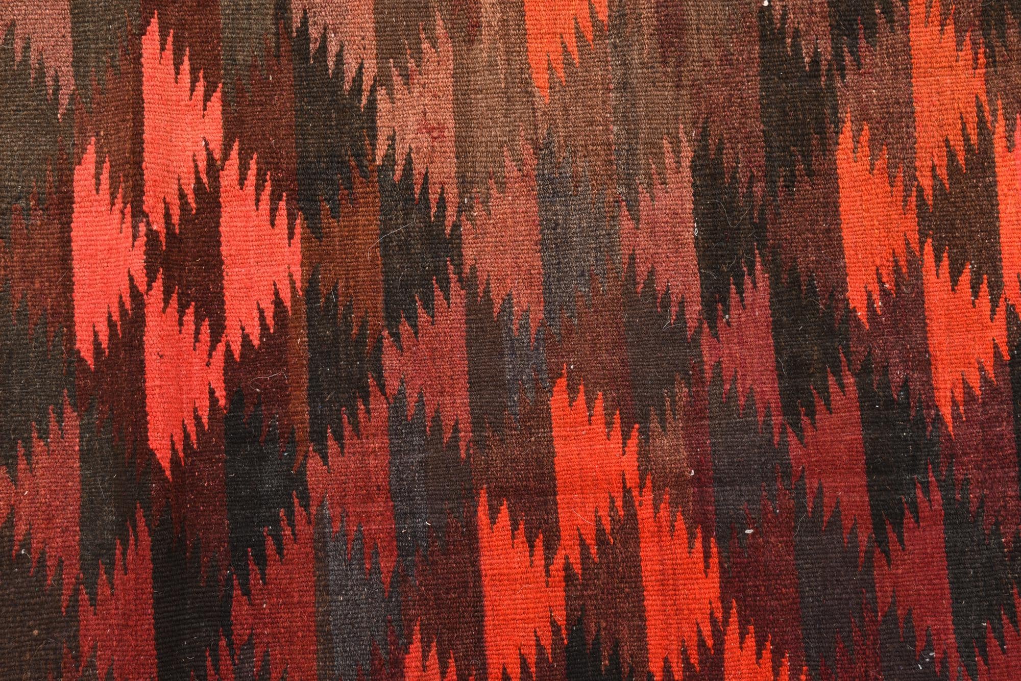 4' 2 x 11' 9 Hand Woven Kilim Fars Wool Runner Rug