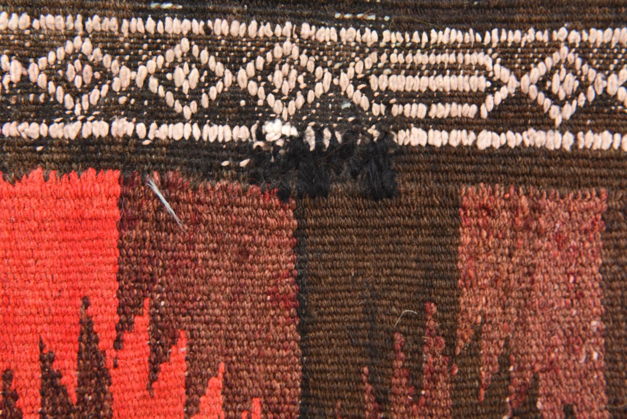 4' 2 x 11' 9 Hand Woven Kilim Fars Wool Runner Rug