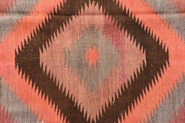 4' 4 x 11' 10 Hand Woven Kilim Fars Wool Runner Rug