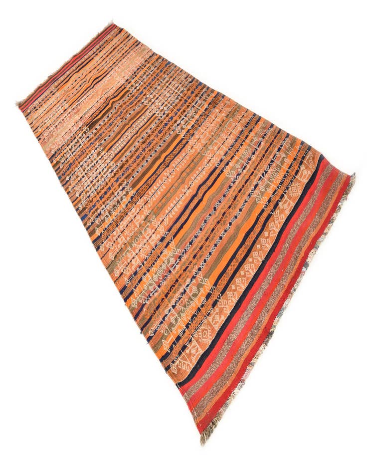 Detail image of 3' 10 x 10' 2  Hand Woven Kilim Fars Wool Runner Rug