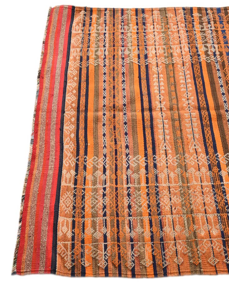 Detail image of 3' 10 x 10' 2  Hand Woven Kilim Fars Wool Runner Rug