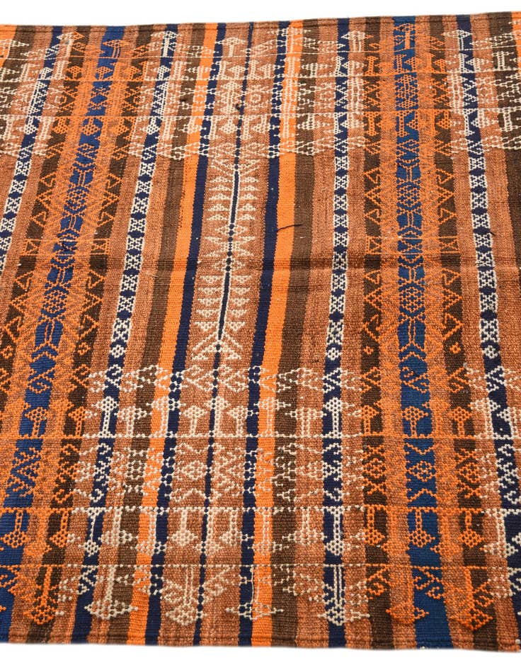 Detail image of 3' 10 x 10' 2  Hand Woven Kilim Fars Wool Runner Rug