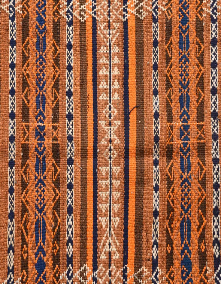 Detail image of 3' 10 x 10' 2  Hand Woven Kilim Fars Wool Runner Rug