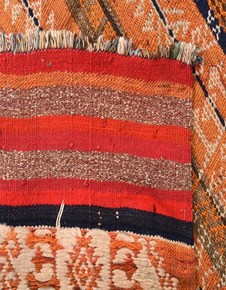 Detail image of 3' 10 x 10' 2  Hand Woven Kilim Fars Wool Runner Rug