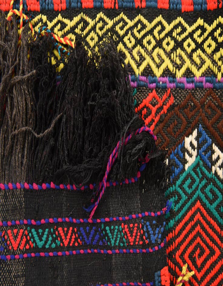 Detail image of 1' 9 x 8' 1  Hand Woven Kilim Fars Wool Runner Rug