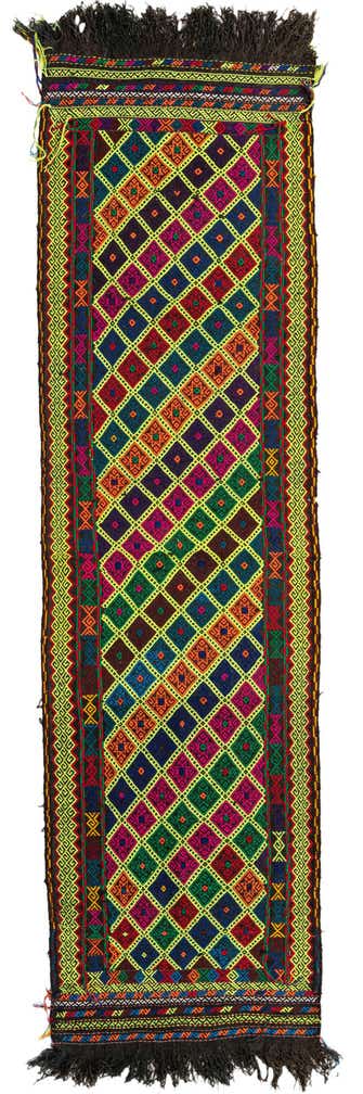 2' 5 x 8' 9 Hand Woven Kilim Fars Wool Runner Rug
