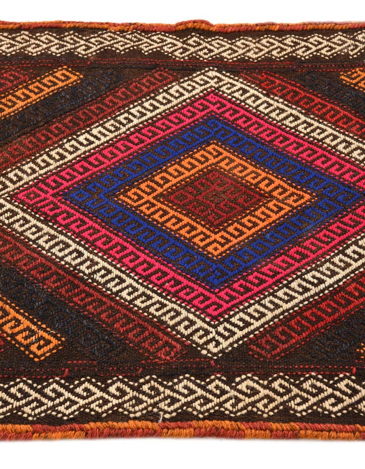 Detail image of 2' 4 x 9' 1  Hand Woven Kilim Fars Wool Runner Rug