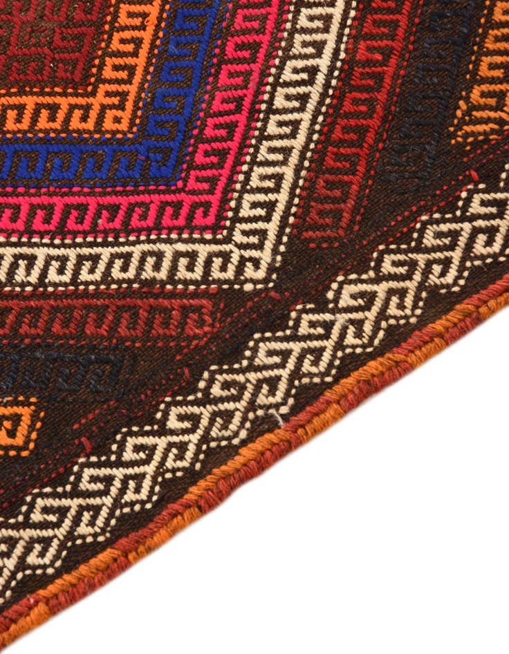 Detail image of 2' 4 x 9' 1  Hand Woven Kilim Fars Wool Runner Rug