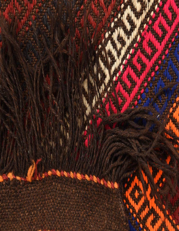 Detail image of 2' 4 x 9' 1  Hand Woven Kilim Fars Wool Runner Rug