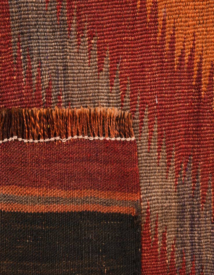 Detail image of 5' x 12' 4  Hand Woven Kilim Fars Wool Runner Rug