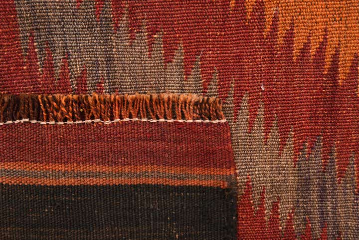 5' x 12' 4 Hand Woven Kilim Fars Wool Runner Rug