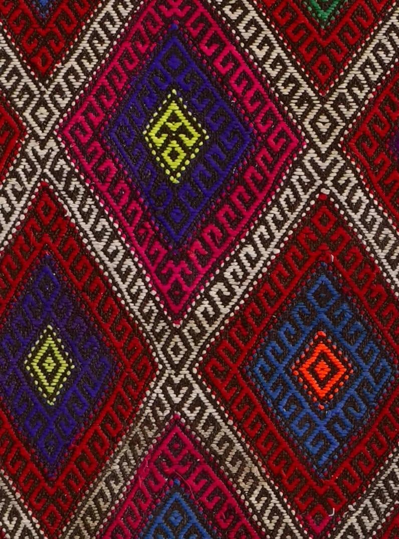 2' 5 x 10' 4 Hand Woven Kilim Fars Wool Runner Rug