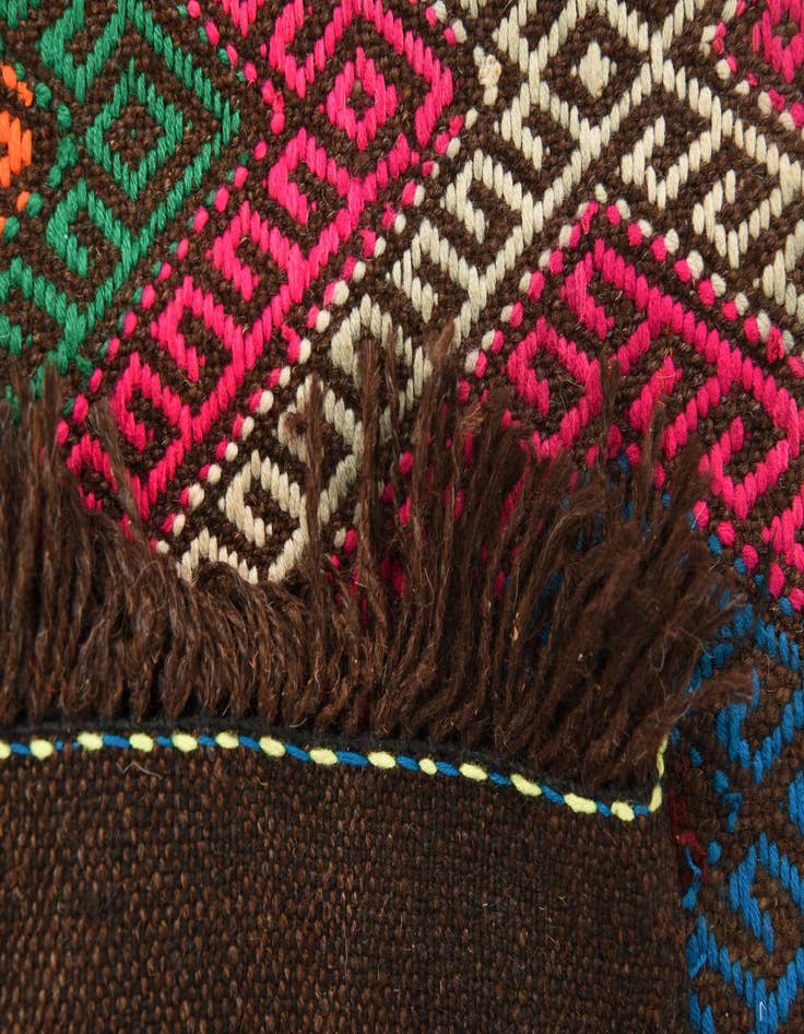Detail image of 2' 5 x 10' 4  Hand Woven Kilim Fars Wool Runner Rug
