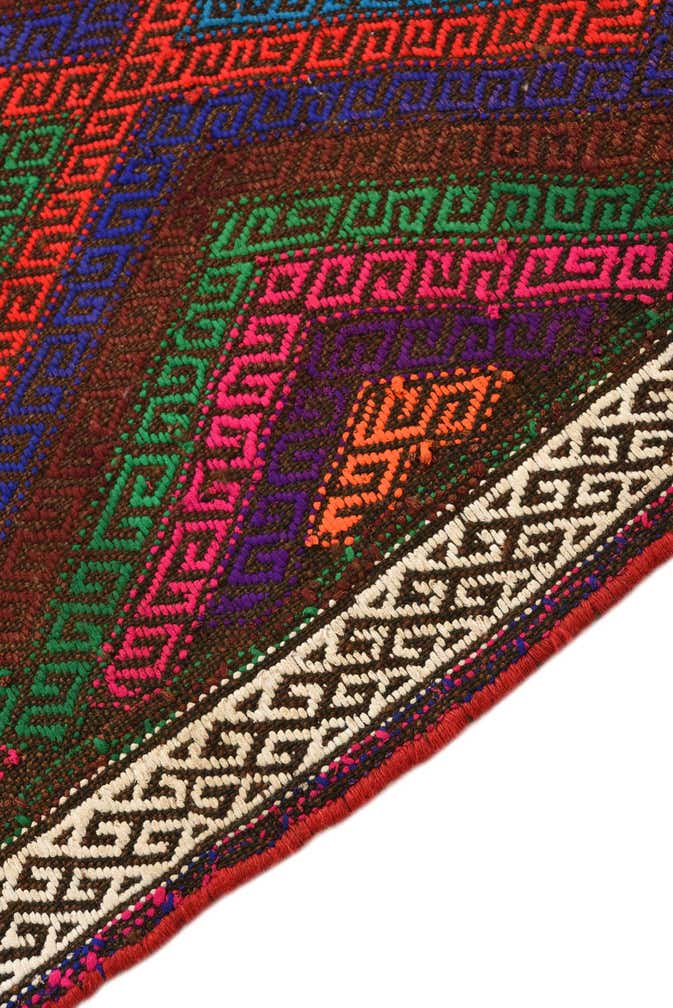 2' 4 x 8' 10 Hand Woven Kilim Fars Wool Runner Rug