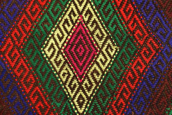 2' 4 x 8' 10 Hand Woven Kilim Fars Wool Runner Rug
