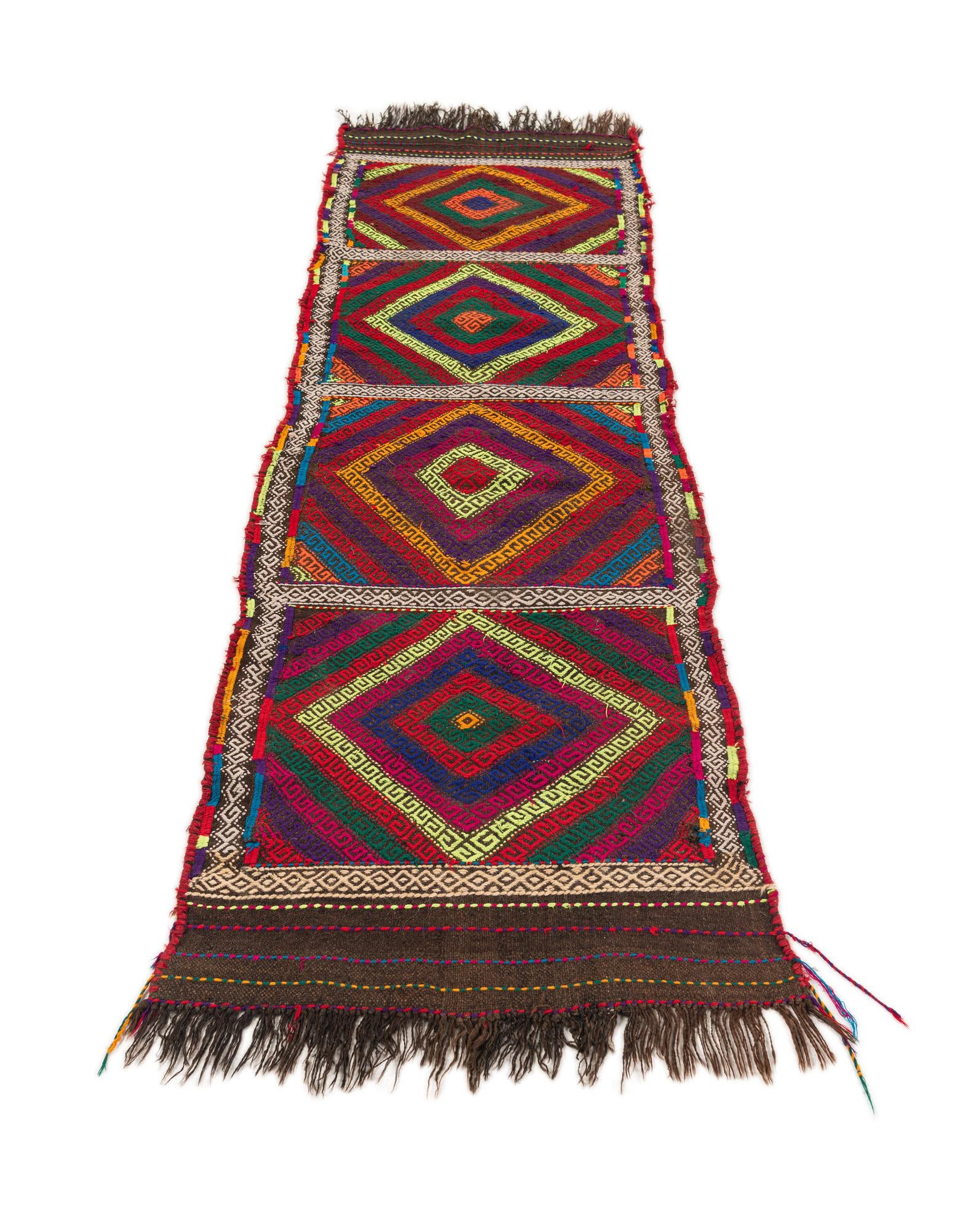 2' 1 x 7' 2 Hand Woven Kilim Fars Wool Runner Rug
