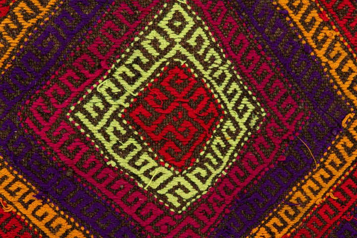 2' 1 x 7' 2 Hand Woven Kilim Fars Wool Runner Rug