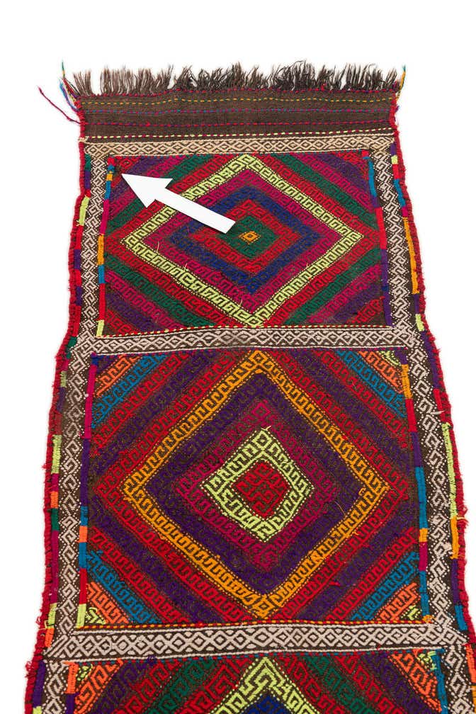 2' 1 x 7' 2 Hand Woven Kilim Fars Wool Runner Rug