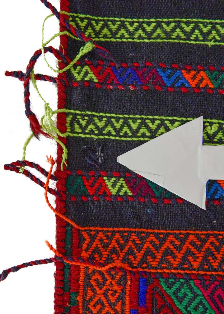 2' 5 x 9' 3 Hand Woven Kilim Fars Wool Runner Rug